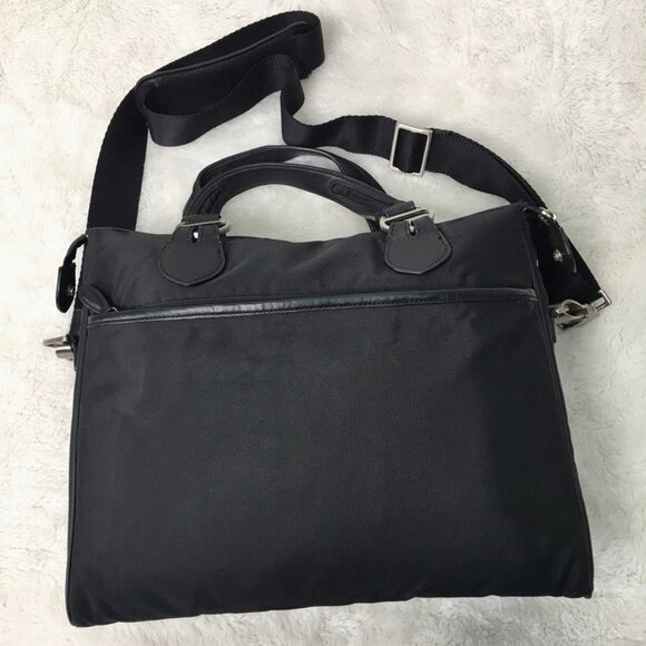 Tumi Women's Black Nylon Canvas Briefcase Laptop Messenger Bag 12.5 x 10.5 - Picture 8 of 16